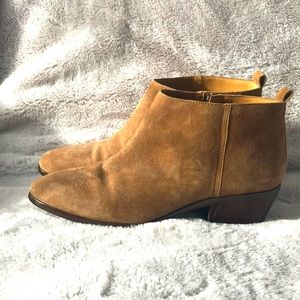 J. Crew Tan Suede Leather Ankle Booties - gently used.
